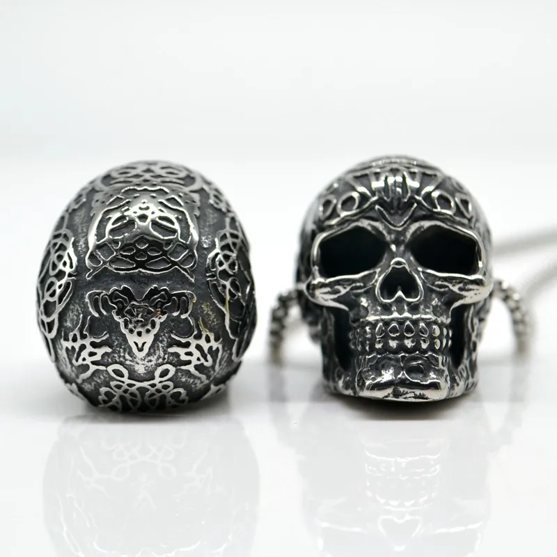 Ретро Локомотив Череп Подвеска Из Нержавеющей Стали Ожерелье Хиппи Райдер