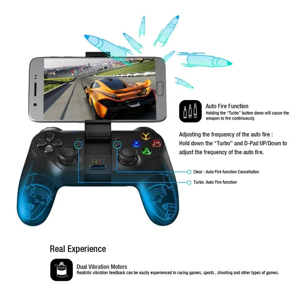 

GameSir T1S Bluetooth Wireless Gaming Controller Gamepad for Dji Tello