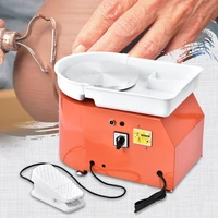 25cm 350w electric pottery wheel machine ceramic work clay art craft independent pedal pottery machine with iron tool basin
