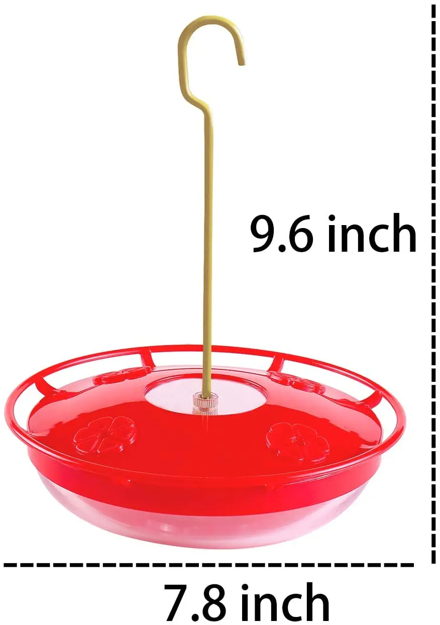 

2021 New Creative Hanging Hummingbird Water Feeder With 4 Water Holes 1 Copper Hook Top Cover Protects The Water Source Cleanly