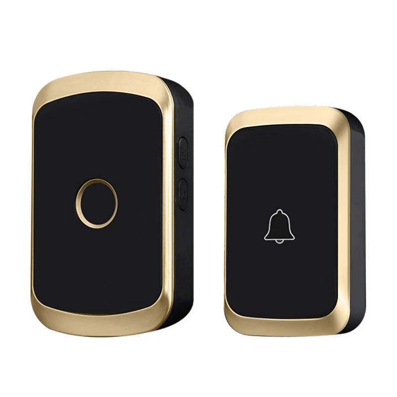 

CACAZI Smart Home Welcome Wireless Doorbell 433Mhz 36 Songs Waterproof LED light Cordless Chimes Door Calling Bell US EU UK Plug