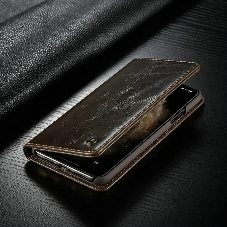 CaseMe, деловой чехол для iPhone 11 Pro, Роскошный кошелек, кожаный чехол для iPhone 11, 7, 8, 6 Plus, с магнитной застежкой, подставка, флип-чехол