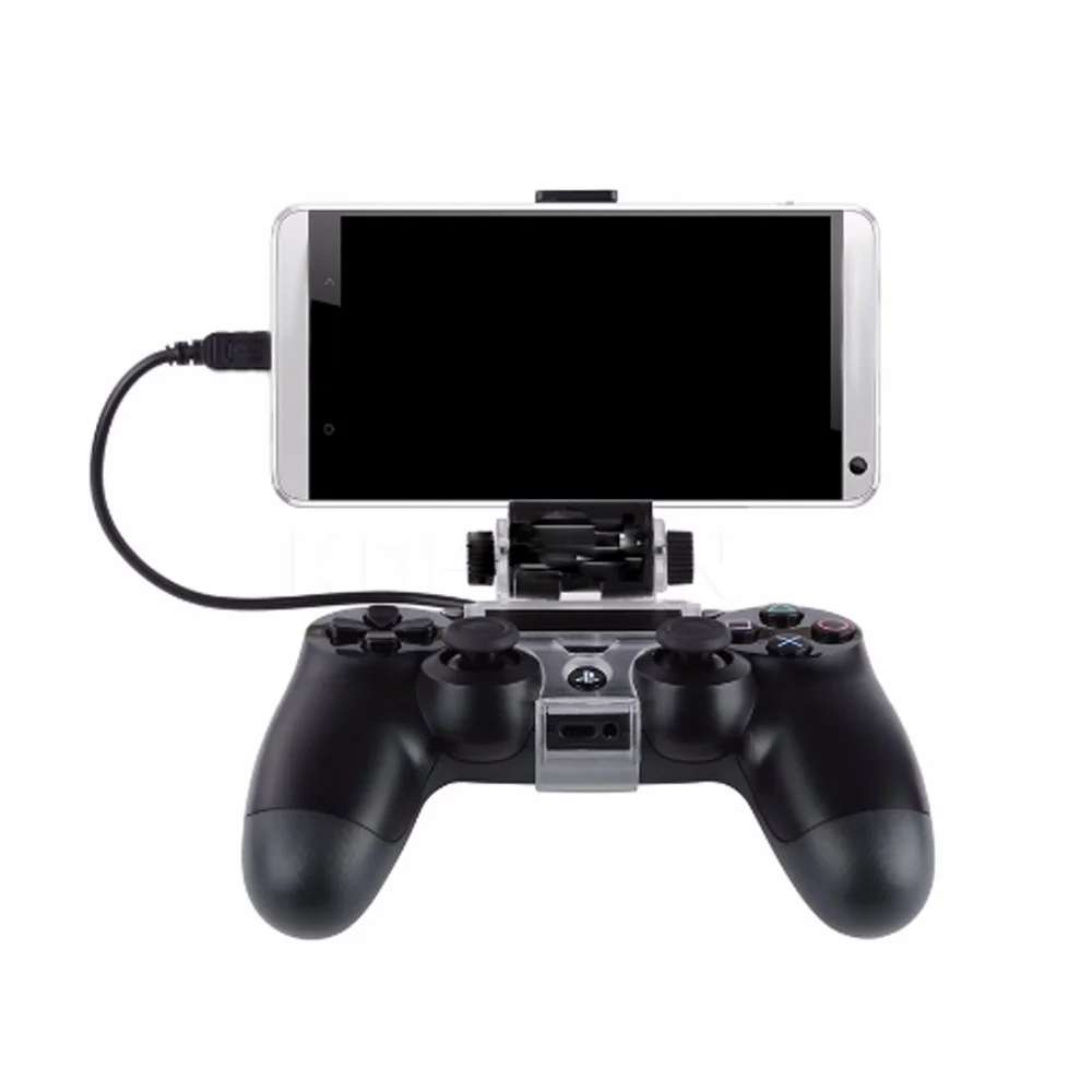 

Hot Game Controller Holder Phone Clamp Smart Clip Bracket With OTG Cable For Bluetooth Wireless PS4 DualShock 4 Controller