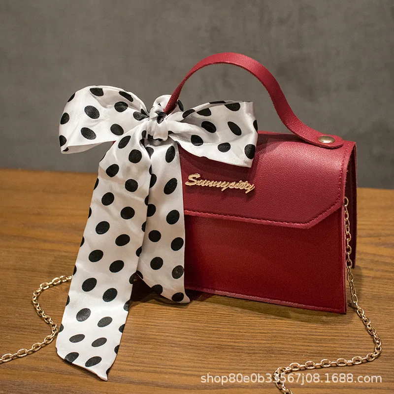 

Silk scarf handbag women handbags2021 small bag women wholesale Korean ladies messenger bag