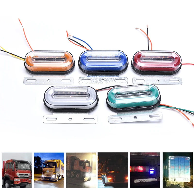 

24V 12 LED Car Truck Side Marker Lights Car External Lights Signal Indicator Lamp Warning Tail Light 3 Modes Trailer Lorry