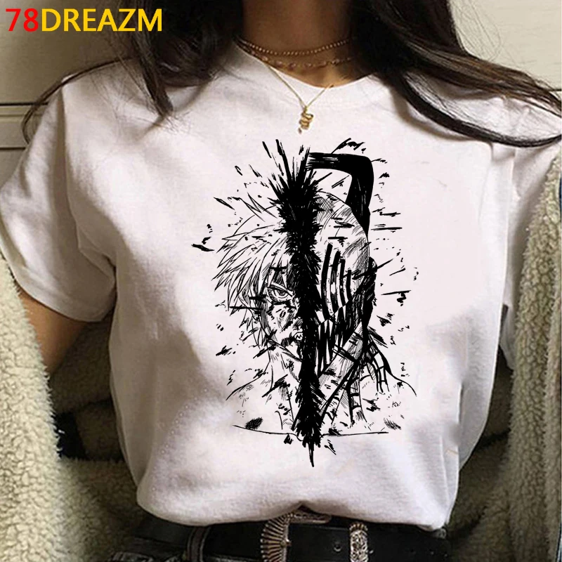 

Chainsaw Man top tees t shirt male plus size streetwear couple tumblr 2020 tshirt harajuku