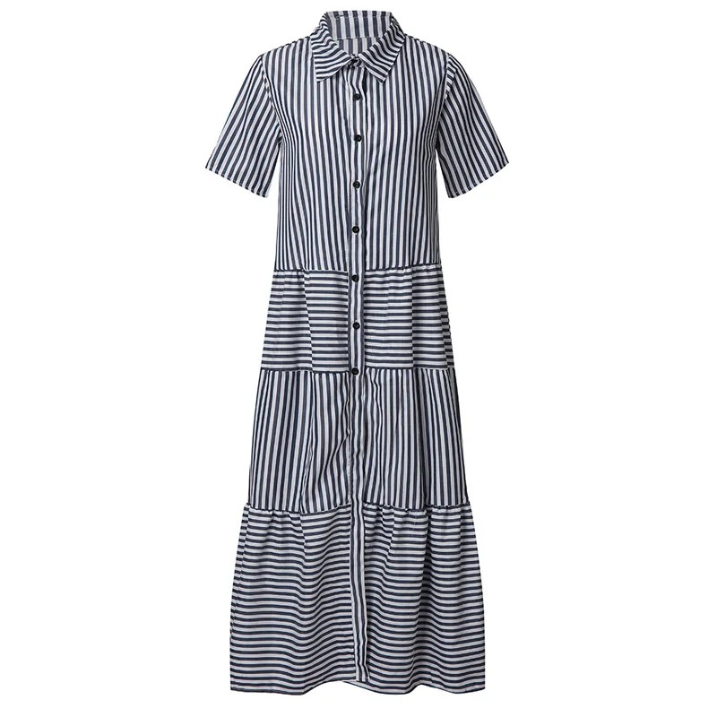 Женская летняя Новинка 2019 модное сексуальное платье в полоску с разрезом и