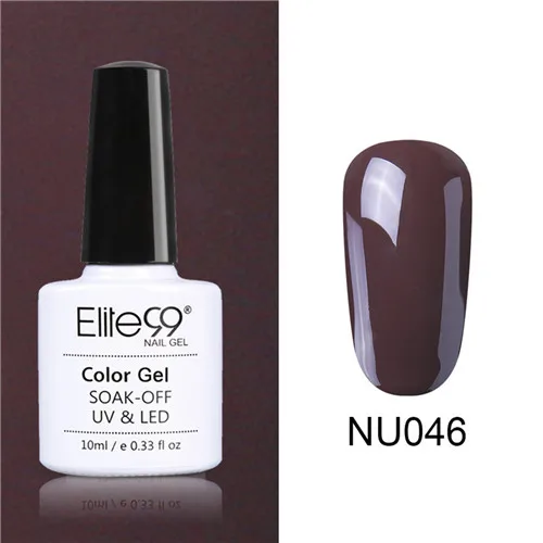 046 Elite99 Гель-лак Набор UV Vernis Полупостоянный праймер верхнее покрытие 10 мл телесный гель лак для ногтей, маникюр гель лак PolishesNails - Цвет: 046