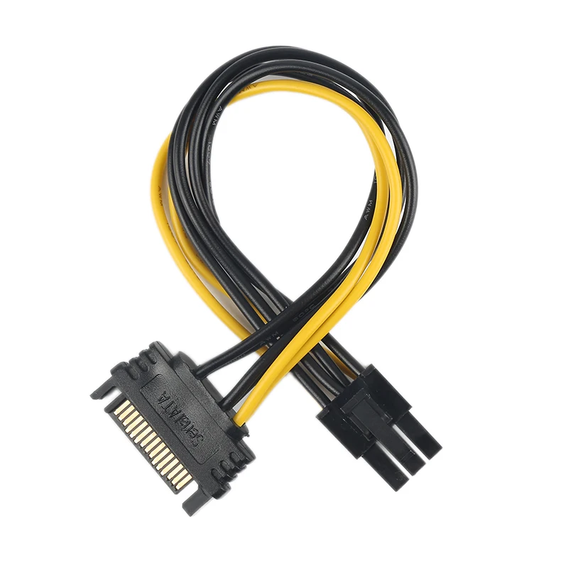 Кабель адаптер для видеокарты SATA 15 Pin Power Female 6Pin Male PCI Express компьютерные аксессуары