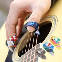 14pcs guitar plectrums sheath for acoustic electric bass guitar wholesale random color thumb finger guitar picks
