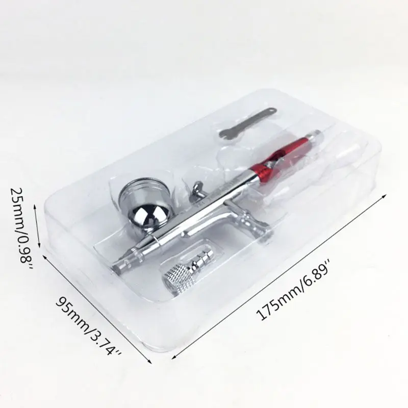 

Dual Action Gravity Feed 0.3mm Nozzle Spray Airbrush Nail Art Paint Tattoo Tool