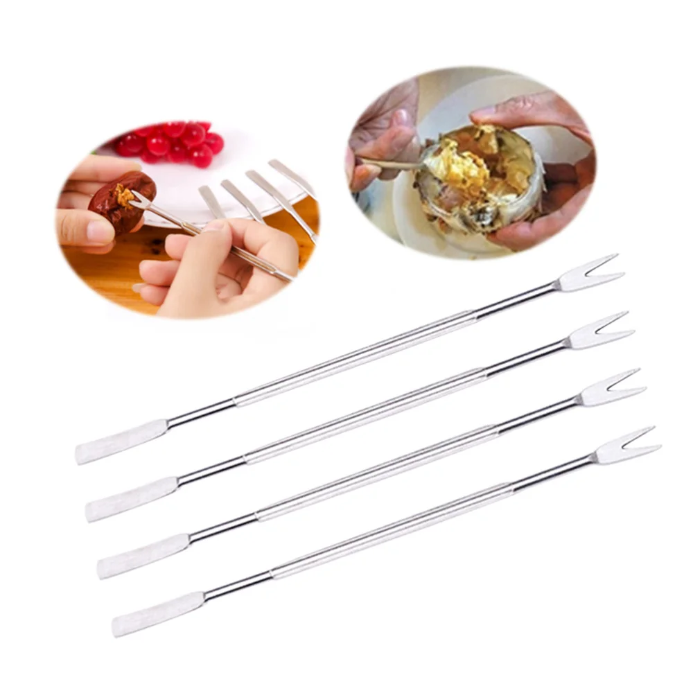 

12PCS Stainless Steel Shellfish Seafood Forks Nut Picks Seafood Tools