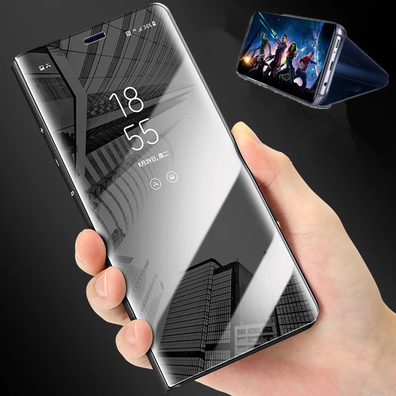 Полное покрытие зеркальный переворачивающийся чехол для Xiaomi Redmi Note 4 4X 5A Prime 5 6 7 Pro