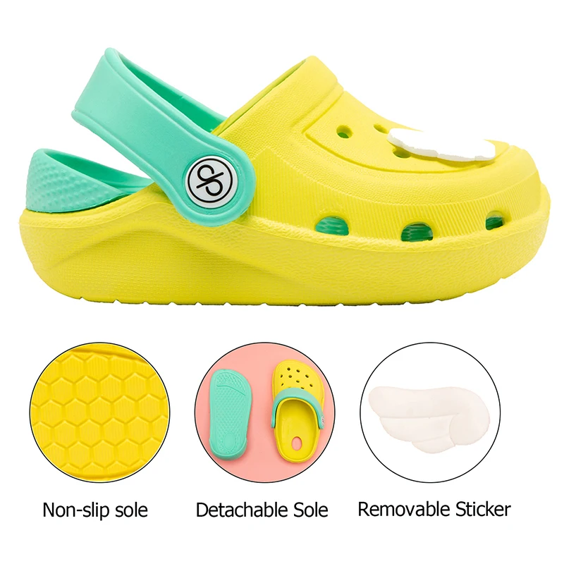 Мюли детские удобные пляжная обувь с дырками для маленьких мальчиков и девочек