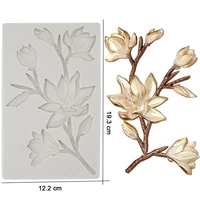 european style sugar craft fondant silicone mold wedding cake decoration rose shape chocolate lily of the valley flower camellia
