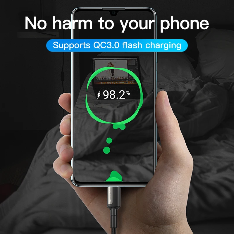 USB кабель KUULAA Type C для быстрой зарядки Samsung S10 S9 PD 60 Вт устройств с функцией