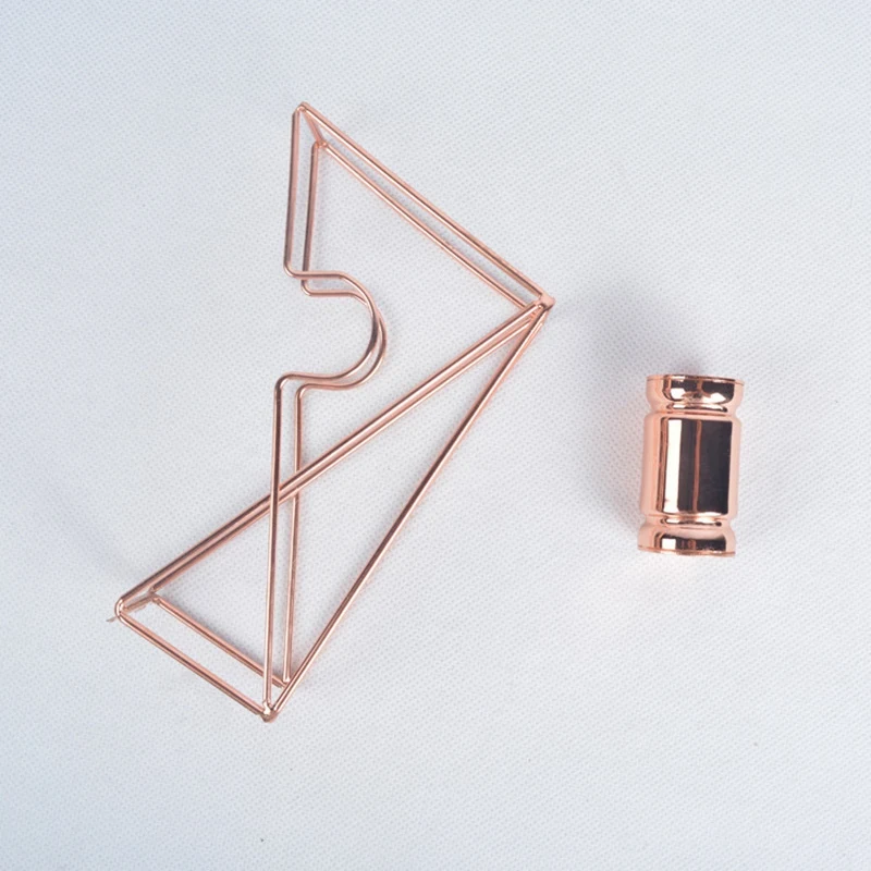 2 шт. канцелярские принадлежности из розового золота: 1 металлический держатель