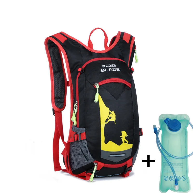 With 2L water bag Велосипедная сумка для воды, рюкзак, 18л, для улицы, для бега, велосипедная сумка, Паньер, mochila, ciclismo, спортивный рюкзак, водонепроницаемая, велосипедная сумка - Цвет: With 2L water bag