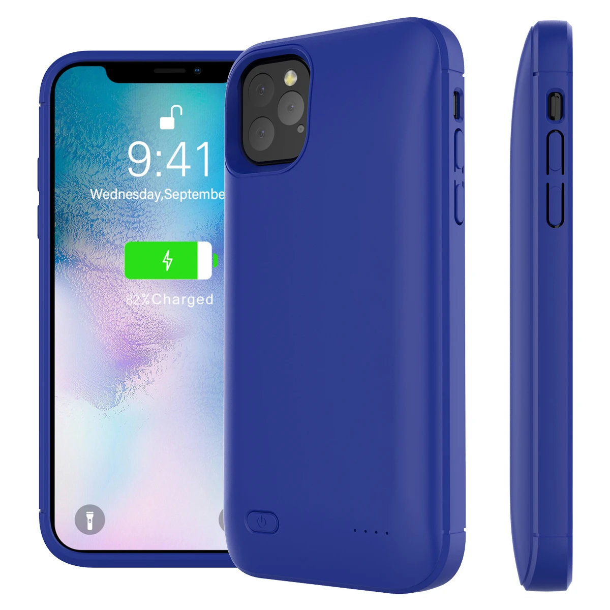 Для iPhone 11 Pro Чехол для зарядного устройства 4000 мАч Внешний аккумулятор для зарядки iPhone XS 6 6S 7 8 SE 5 5S чехол для аккумулятора - Цвет: Blue for 11pro max