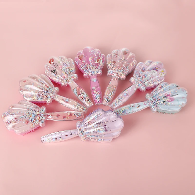 The New Hair Care Cute Cartoon Rainbow Comb Portable Shell Airbag Massage Transparent Hairdressing Brush |