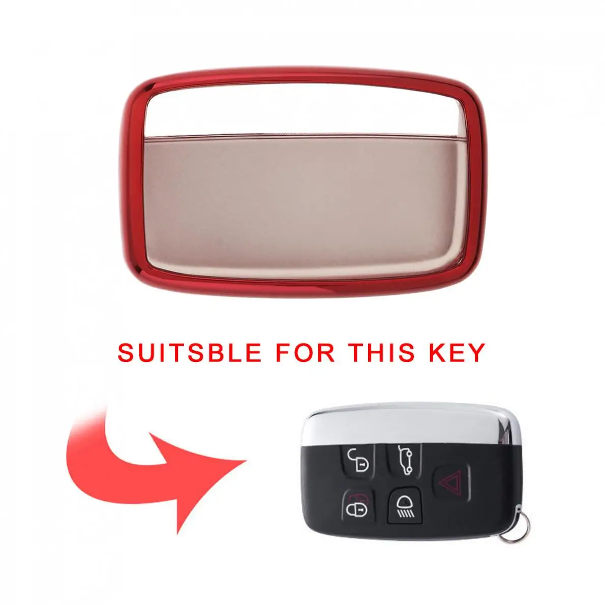 Чехол из ТПУ с прямой пластиной для автомобильного ключа защитный держатель Land