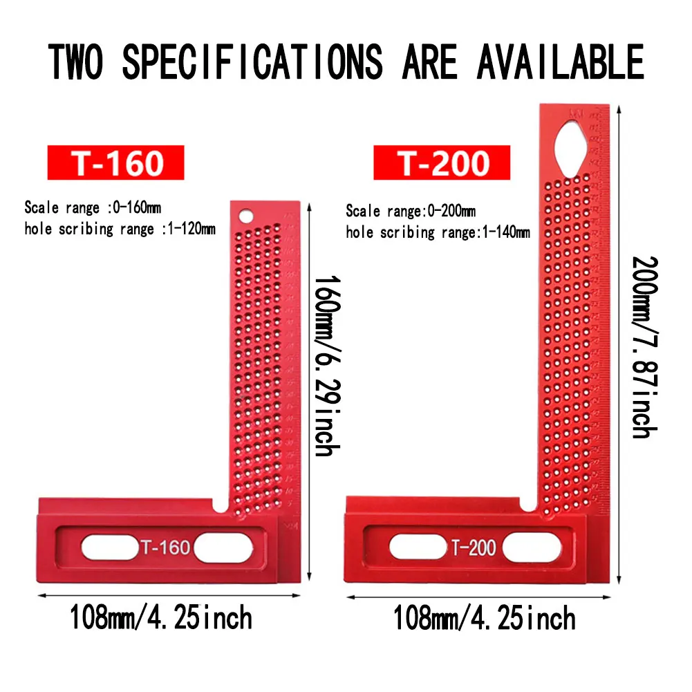 

T-160 T-200, точный L-образный разметчик для сверления отверстий из алюминия, инструмент для маркировки деревообрабатывающие столярные
