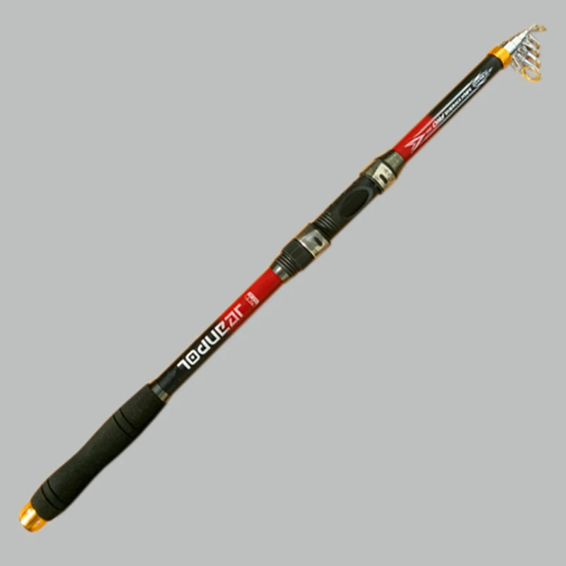 YUYU Fishing Rod Carbon Portable Spinning rods for fishing feeder Fishing Rods carp Hard Fishing Rod Telescopic spinning - Цвет: 18 red