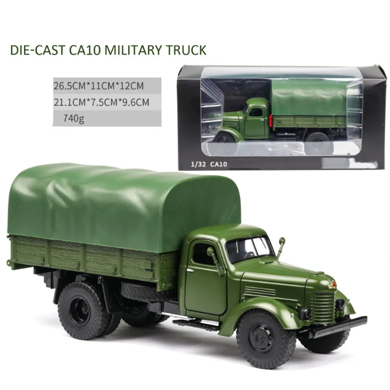 

1/32 Military Jiefang Ca10 Die-cast Metal High Simulation Car Truck Model For Collection Decoration or Kids Birthday Gifts Toys