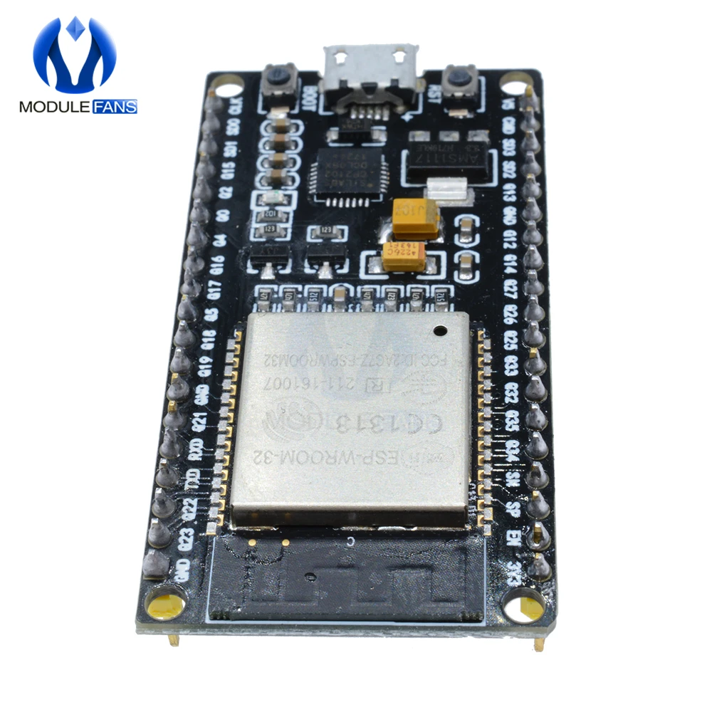 

ESP32 Wroom ESP-WROOM-32 WIFI Bluetooth Development Board Dual Core CPU CP2102 Ultra-Low Power ESP32S Micro USB for Arduino