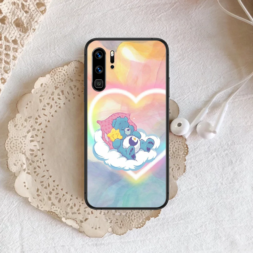 

cartoon Bear Phone Case For Huawei P Mate 10 20 30 40 Lite Pro smart Z 2019 nova 5t black Cell 3D Shell Silicone Hoesjes Trend