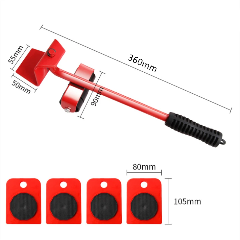 Moving Tools Professional Furniture Transport Lifter Tool Set Heavy Stuffs Hand Wheel Bar Mover Device | Инструменты