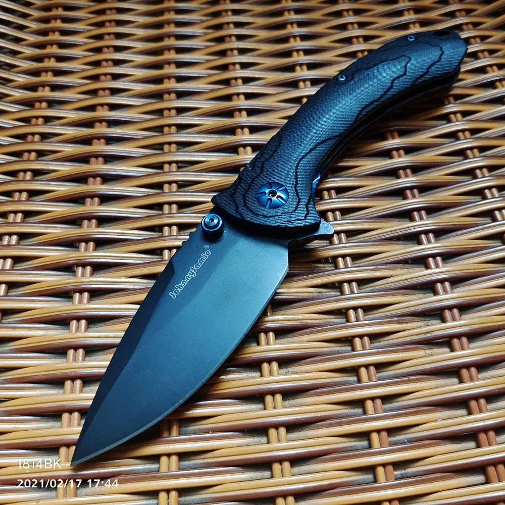Складной нож JohnnyJamie Dogbug C814GP для выживания D2 лезвие рукоятка G10 шариковый