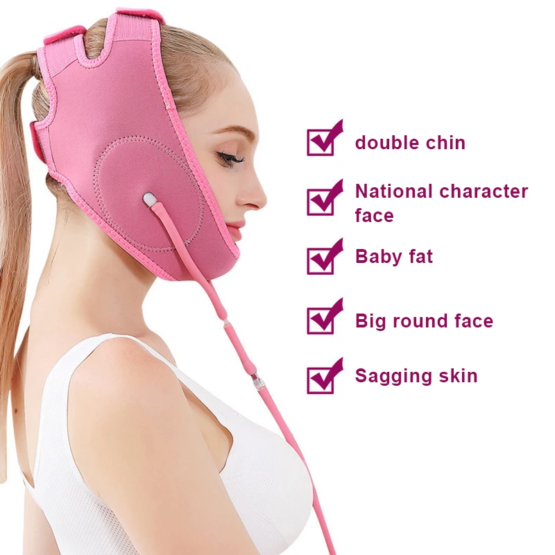 

V-Shape Air Pressure Cheek Strap Inflatable Face Lift Shaping Improve Sagging Skin Safe And Comfortable
