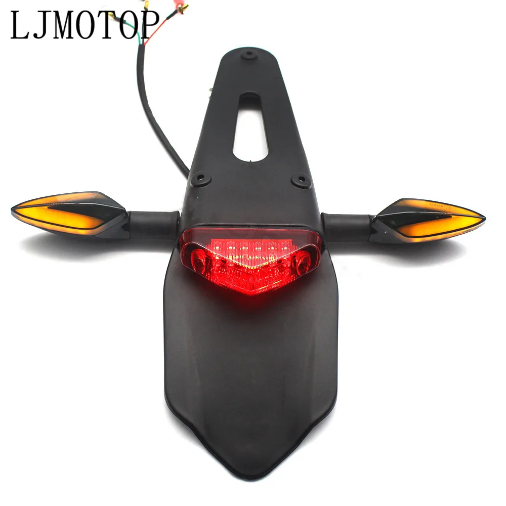 Заднее крыло для мотоцикла и стоп-Стоп задний светильник 12 В светодиодный газа EC2T