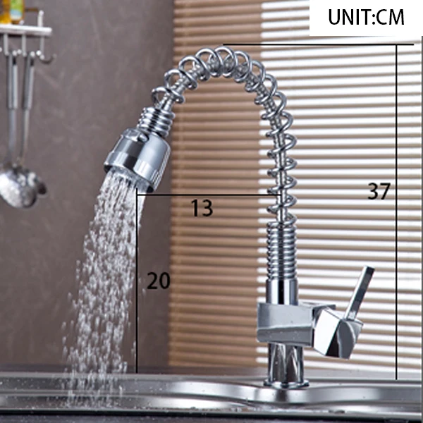 

Spring Kitchen Faucets Kitchen Sink Single Lever Rotatable Spout Faucet Mixer Tap Hot Cold Water Crane Pull Down Rotatble Style