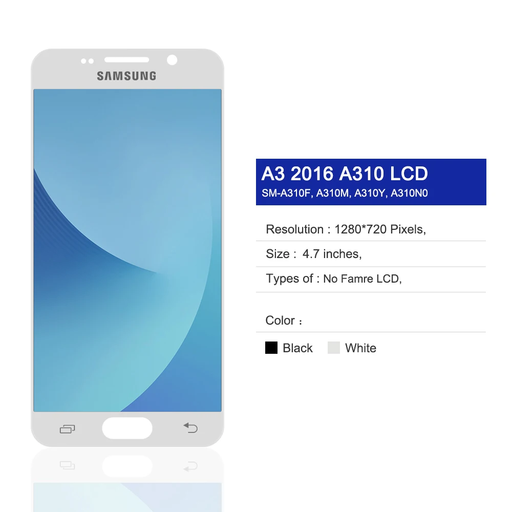 4 7 ''тестирование на тонкопленочных транзисторах тонкоплёночных для Samsung Galaxy A3