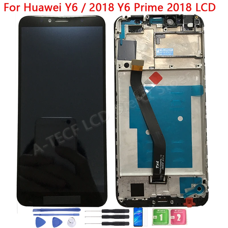 Дисплей 5 7 дюйма для Honor 7A Pro дисплей Huawei Y6 Prime 2018 ЖК с рамкой сенсорный экран в
