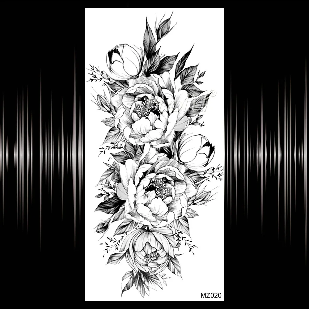 Временные тату наклейки для женщин с цветами розы букеты водостойкие боди арт