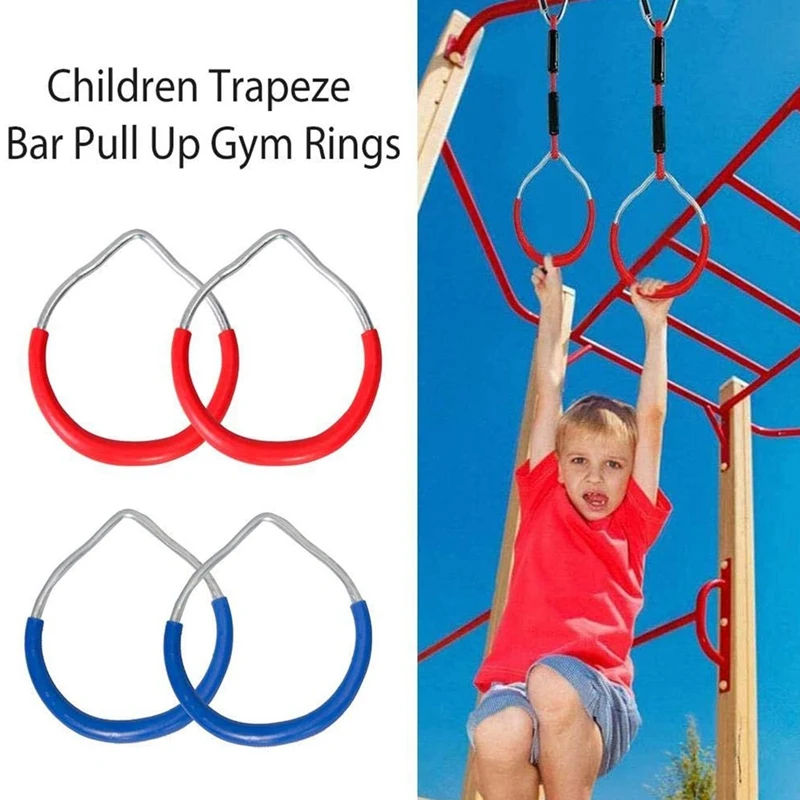 

2 Pcs Swing Ring,Rotating Gymnastic Rod for Backyard,Ninja Ring,Color