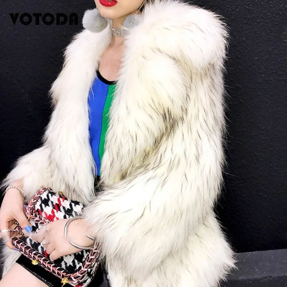 Зимнее пальто из меха енота женские длинные толстые теплые куртки
