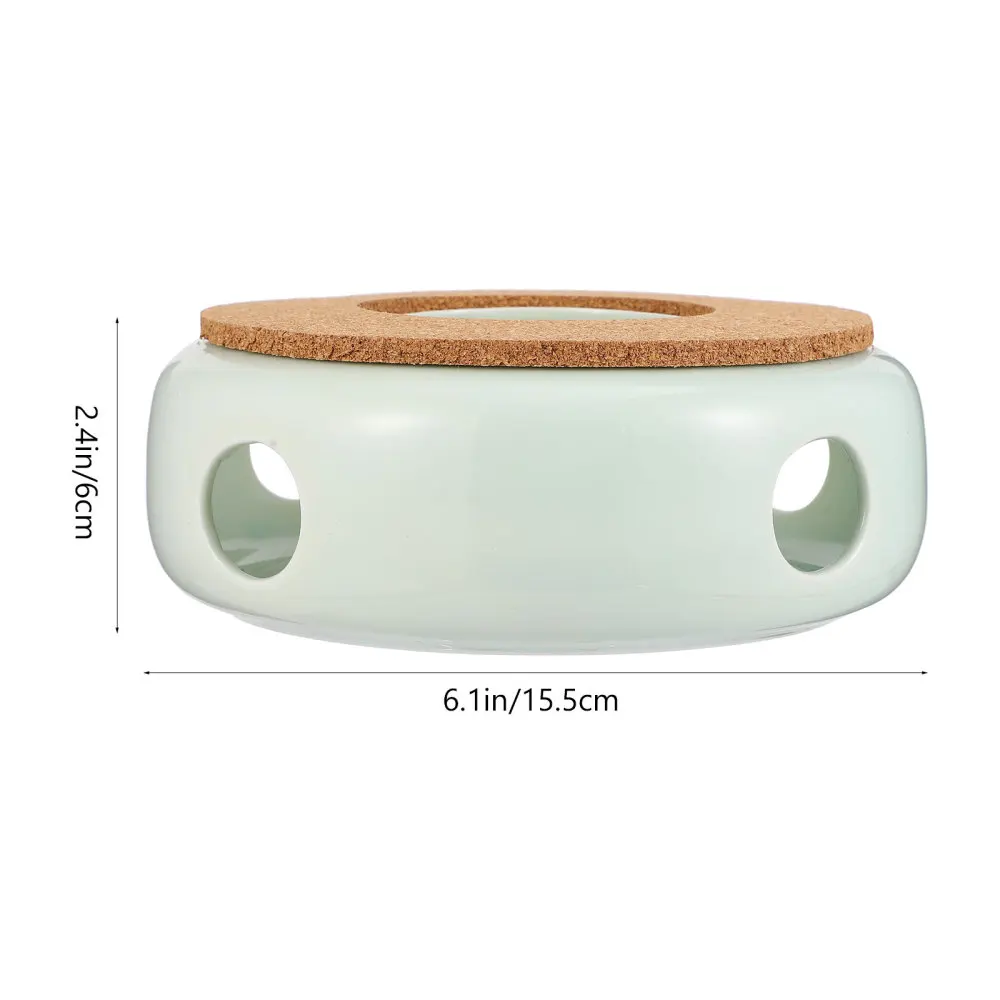 

1Pc Ceramic Teapot Warmer Teapot Heating Base Tea Heater for Home Office