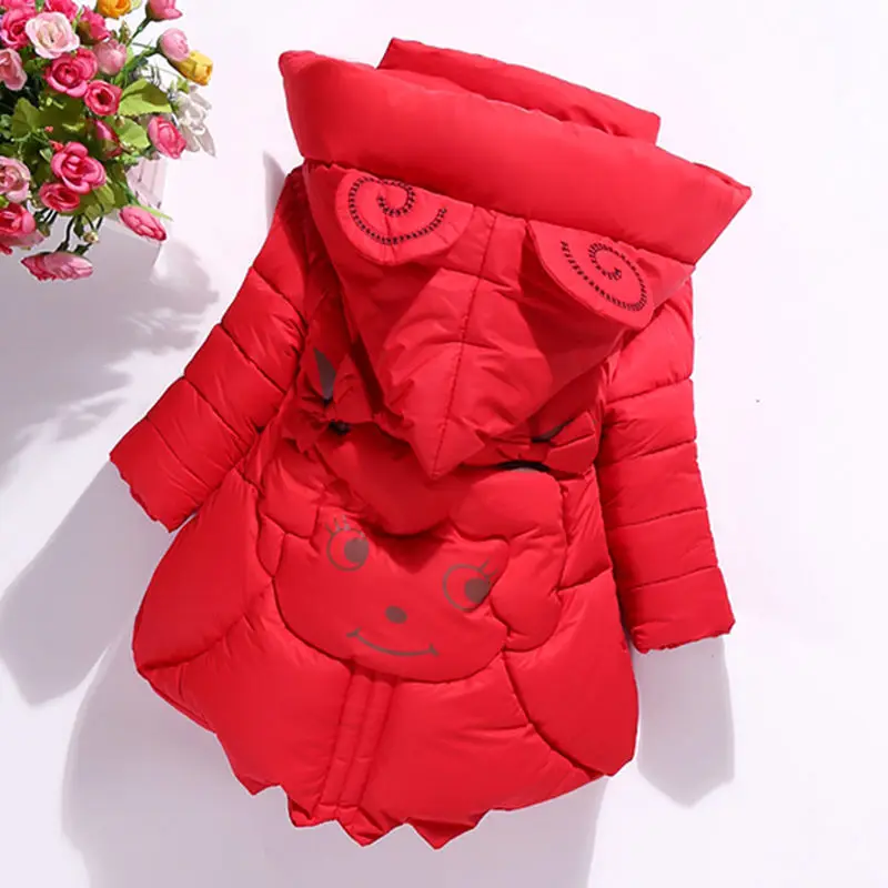 Пуховое пальто для девочек Новая зимняя детская утепленная верхняя одежда с