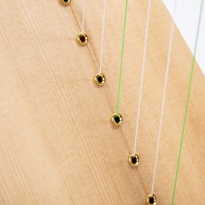 

Mahogany Harp 15 String Nylon Strings with Carry Bag, Tuning Wrench for Niche Instruments Lyre Harp