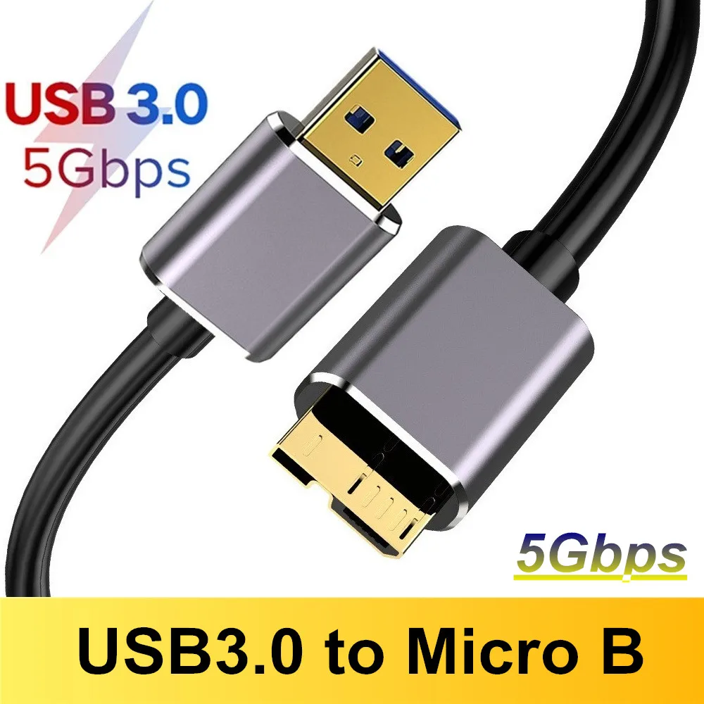 

Hard Drive External Cable USB Micro B Cable HDD Cable Micro Data Cable SSD Sata Cable for Samsung Hard Disk Micro B USB3.0 Cable