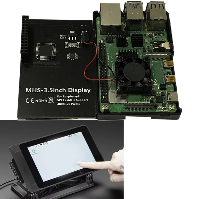 

B85B Raspberry Pi 4 Touchscreen, 4 inch 60+fps 800x480 Resolution Raspberry Pi