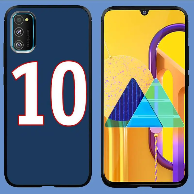 Футбол номер 10 7 11 футбольный чехол для телефона Samsung A10 A12 A02 A20E M30 A31 A32 A40 A50 S A52 A51 A70