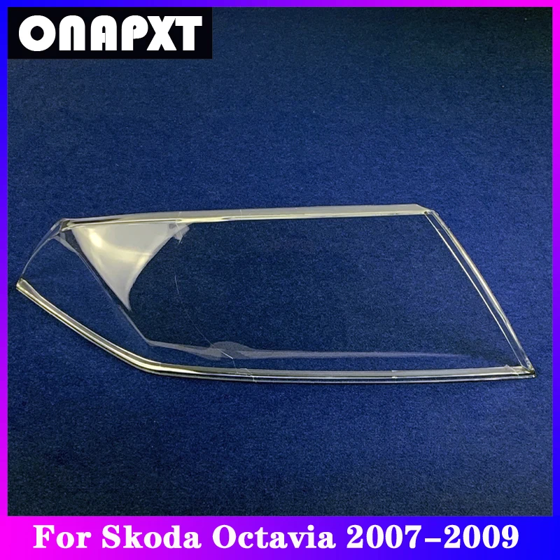 

For Skoda Octavia Plastic Cover Lampshade Headlight Cover Glass Headlamp Transparent Head Light Case Lamp Shell 2007-2009