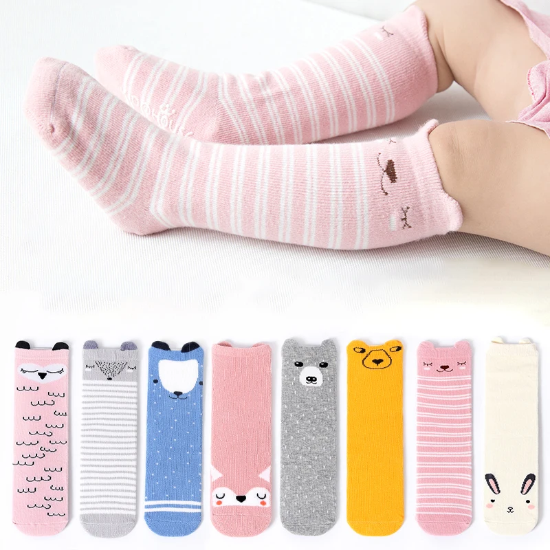 

Newborn baby cotton socks baby boy girl non-slip cartoon mid-tube floor socks toddler leg warmers leg warmers girls