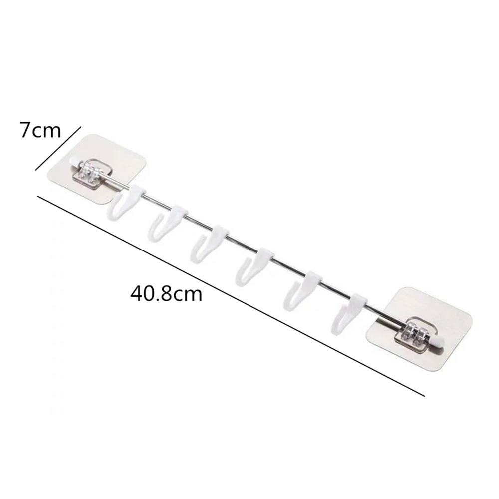 

Kitchen Home Storage Organization Hooks Bedroom Hanger Clothes Hanging Rack Holder Hooks for Bags Towel Bathroom Six hooks
