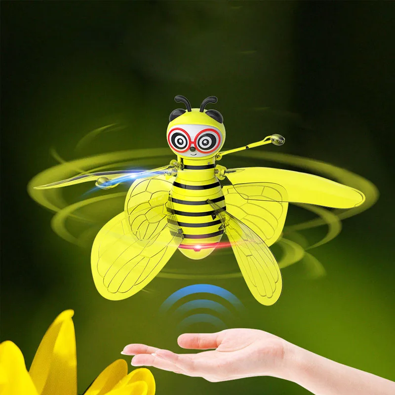 

Christmas Gift Present Inductive Aircraft Gestures Remotely Controlled Luminous Suspension Will Fly Children's Toy Gifts